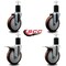 Service Caster 5'' Maroon Poly Swivel 1-3/4'' Expanding Stem Caster Set 2 Total Lock Brakes, 4PK SCC-EXTTL20S514-PPUB-MRN-2-S-2-134 - alternate 4